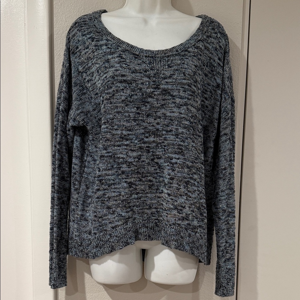 American Eagle Outfitters Marled Black and Gray Sweater